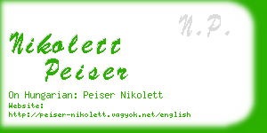 nikolett peiser business card